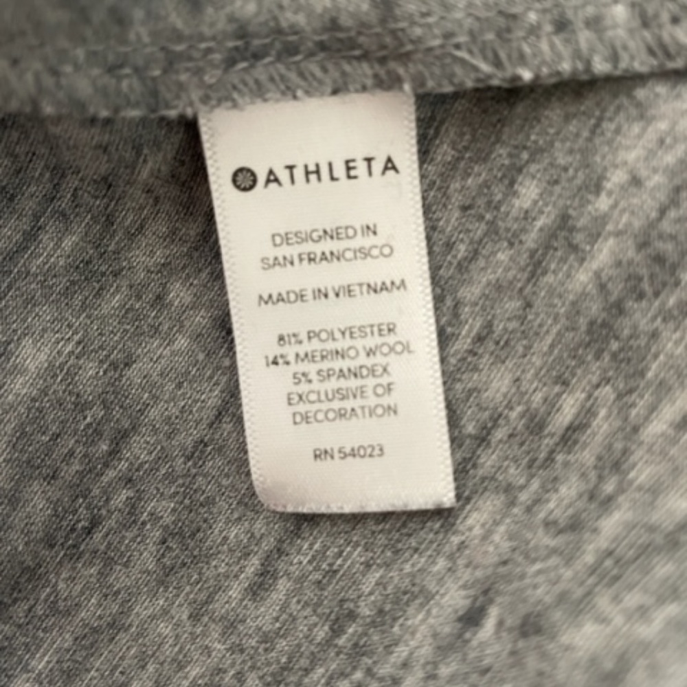 Athleta Industry Turtleneck Dress Heathered Gray Midi Maxi EUC - Picture 6 of 12
